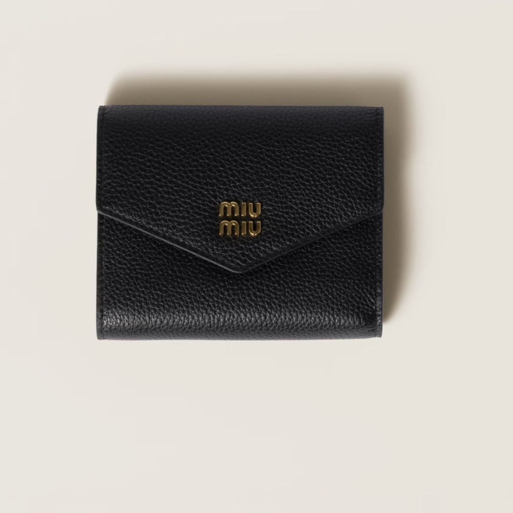 Miu Miu Black Leather Card Holder